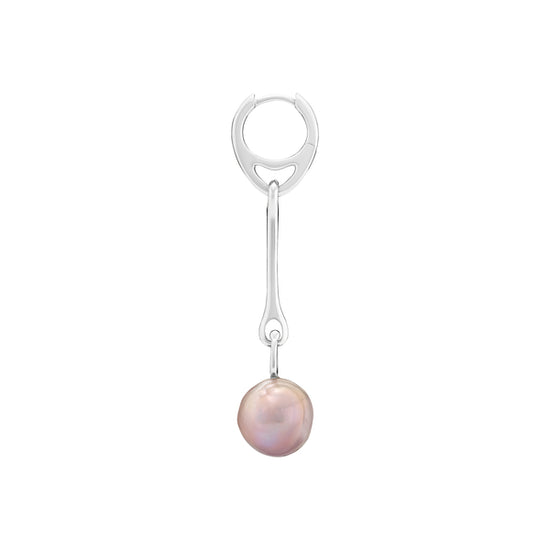 Squash ørering sølv rho. perle 1 stk. Maria Black